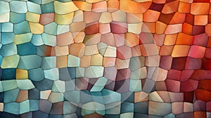 Colorful Abstract Mosaic Wall Background With Soft Cubism Style
