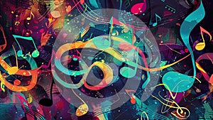 colorful abstract music concept pattern