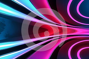 Colorful Abstract Neon Design with Swirling Pink and Blue Hues - AI ckground photo