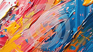 Colorful abstract oil paint background. Close-up of artist's palette.