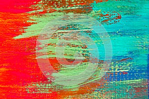 Colorful abstract oil painting art background. Texture of canvas and oil. Abstract background for design.