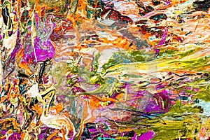 Colorful abstract oil painting art background. Texture of canvas and oil. Abstract background for design.