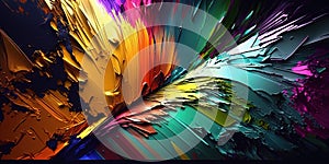Colorful abstract oil painting style. Generative Ai