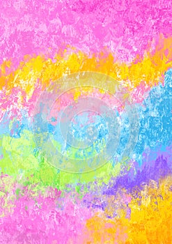 Colorful Abstract oil painting texture. Hand drew paint brushes background