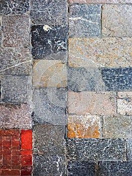 Colorful abstract old stone pavement