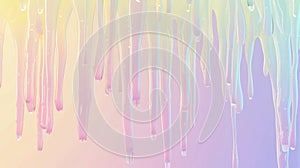 Colorful Abstract Paint Drips on Pastel Gradient Background