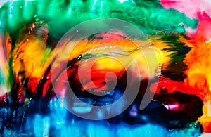 Colorful abstract painting background. Highly-textured oil paint. High quality details. Alcohol ink modern abstract painting,