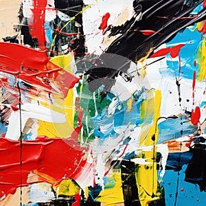Colorful Abstract Painting With Bold Strokes And Street Art Inspiration