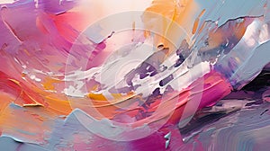 Colorful Abstract Painting With Energetic Brushstrokes