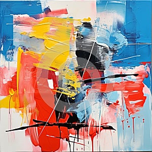 Colorful Abstract Painting With Multiple Strokes In The Style Of Tomasz Jedruszek