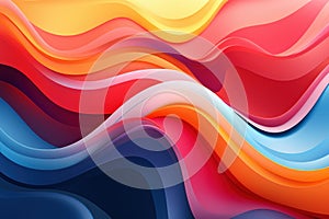 Colorful abstract painting with vibrant colors and flowing shapes