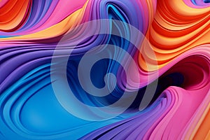 Colorful Abstract Paper Waves