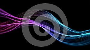 Colorful abstract particle wave. data flow. modern technology
