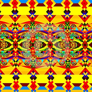 Colorful Abstract Pattern. Geometric Background Art. Digital Fractal Illustration. Chaotic Decorative Image. Wallpaper.