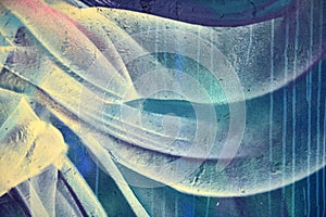 Colorful abstract patterns on a wall photo