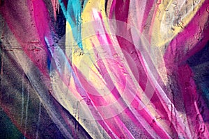 Colorful abstract patterns on a wall photo