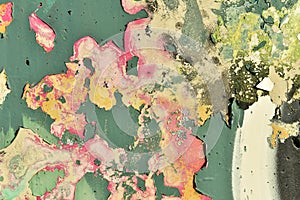 Colorful abstract patterns on a wall photo