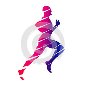 Colorful abstract runner