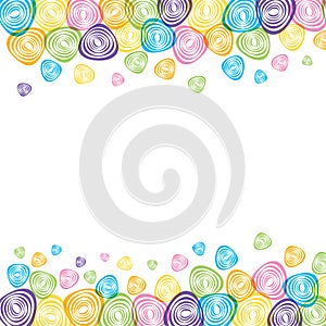 Colorful abstract shape leaflet deisgn photo