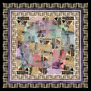 colorful abstract silk scarf design greg ornaments