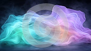 Colorful abstract smoke or fog effect photo