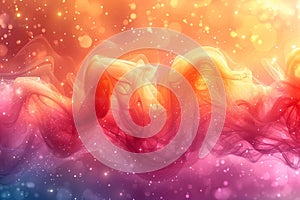 Colorful abstract smoke wave background