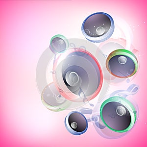Colorful abstract speakers background.