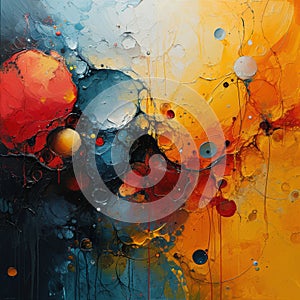 A Colorful Abstract Splash Featuring Dynamic Brushstrokes and an Explosion of Colorful Patterns