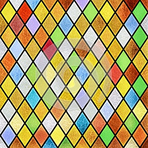 Colorful abstract stained glass window background