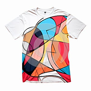 Colorful Abstract T-shirt Design With Minimalist Graphic