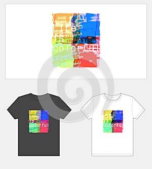 Colorful abstract t-shirt graphic design