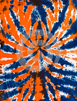 Colorful Abstract Tie Dye Pattern Design Blue and Orange