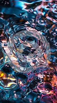 Colorful abstract water reflections