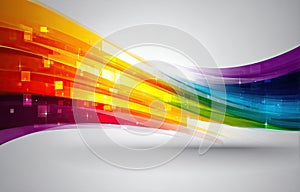 Rainbow Wave Abstract