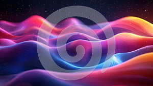 Colorful abstract waves with dynamic motion effect