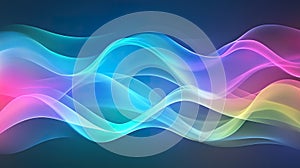 Colorful abstract waves of light creating a dynamic flowing pattern