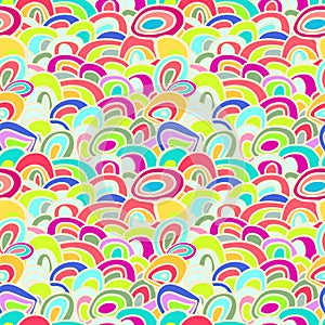 Colorful Abstract Waves Seamless Background