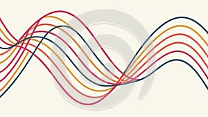 Colorful Abstract Wavy Lines Pattern, vector design Generative AI
