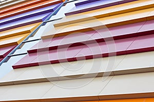 Colorful abstraction of the facade of the building