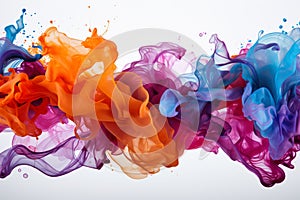 Colorful acrylic ink in water. Abstract background