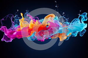 Colorful acrylic ink in water. Abstract background