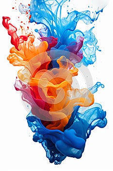 Colorful acrylic ink in water. Abstract background