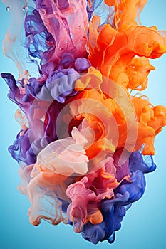 Colorful acrylic ink in water. Abstract background