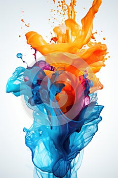 Colorful acrylic ink in water. Abstract background