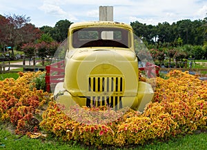 A colorful advertisement for a landscaping business in florida