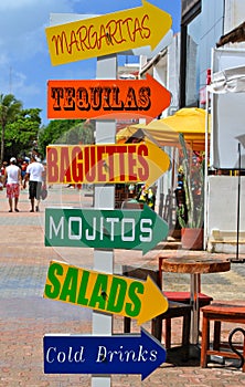 Colorful Advertising Signposts, Playa del Carmen photo