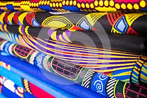 Colorful african fabrics