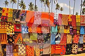 Colorful african market photo