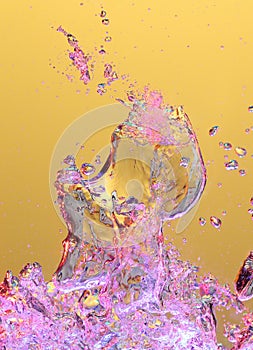 Colorful air bubbles in water