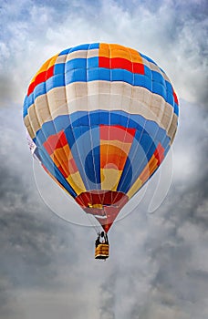 Colorful airballoon in a dangerous flight photo